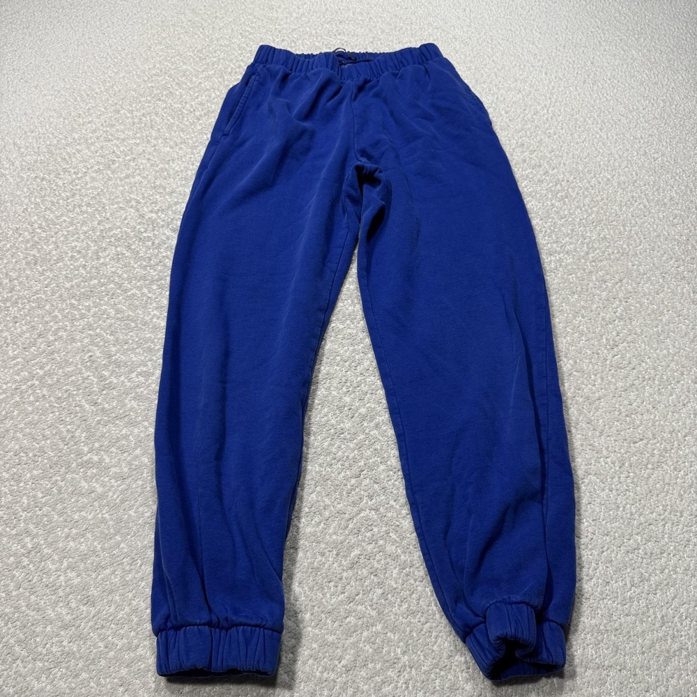 Brandy Melville Sweatpants Womens Small Blue Elastic Waist Fleece Joggers Cozy